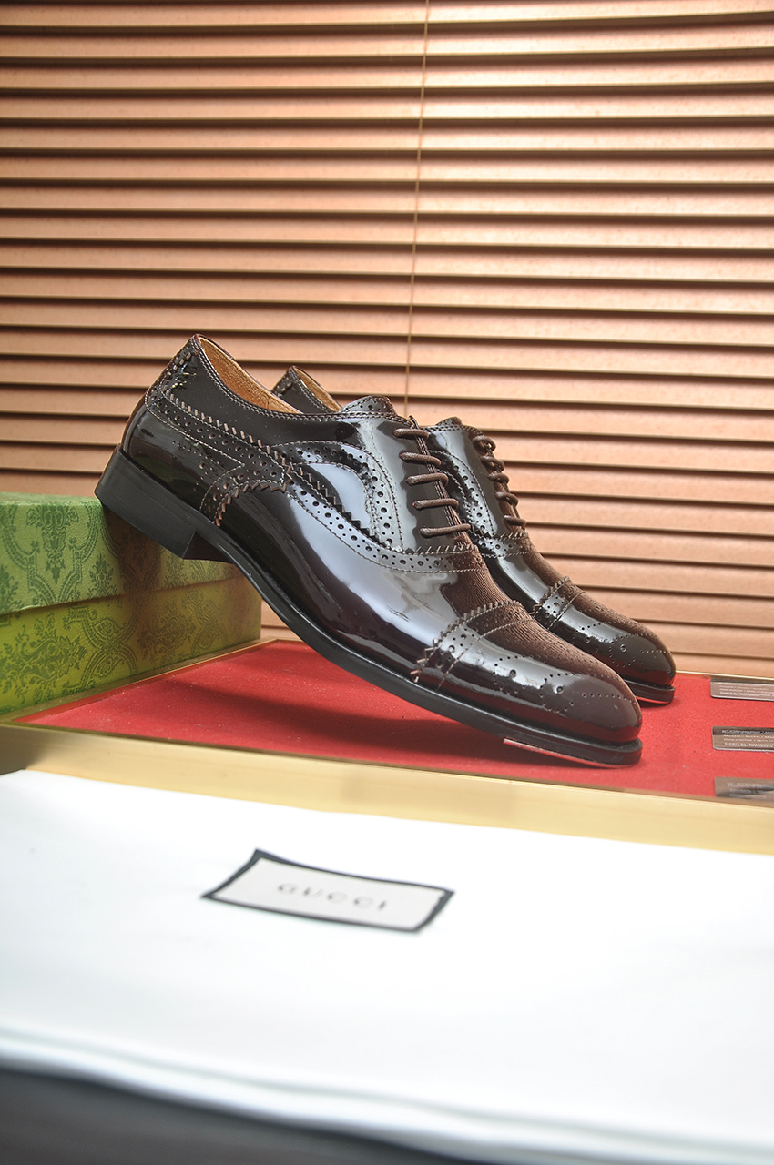 GUCCI 구찌 남성 클래식 브로그 레더 옥스포드 구두 3