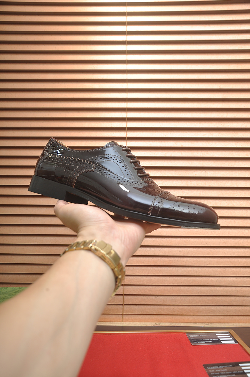 GUCCI 구찌 남성 클래식 브로그 레더 옥스포드 구두 4