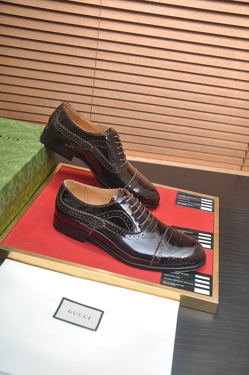 GUCCI 구찌 남성 클래식 브로그 레더 옥스포드 구두 6