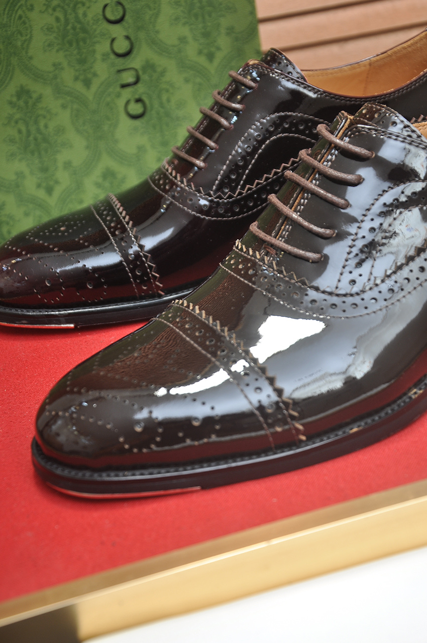 GUCCI 구찌 남성 클래식 브로그 레더 옥스포드 구두 8
