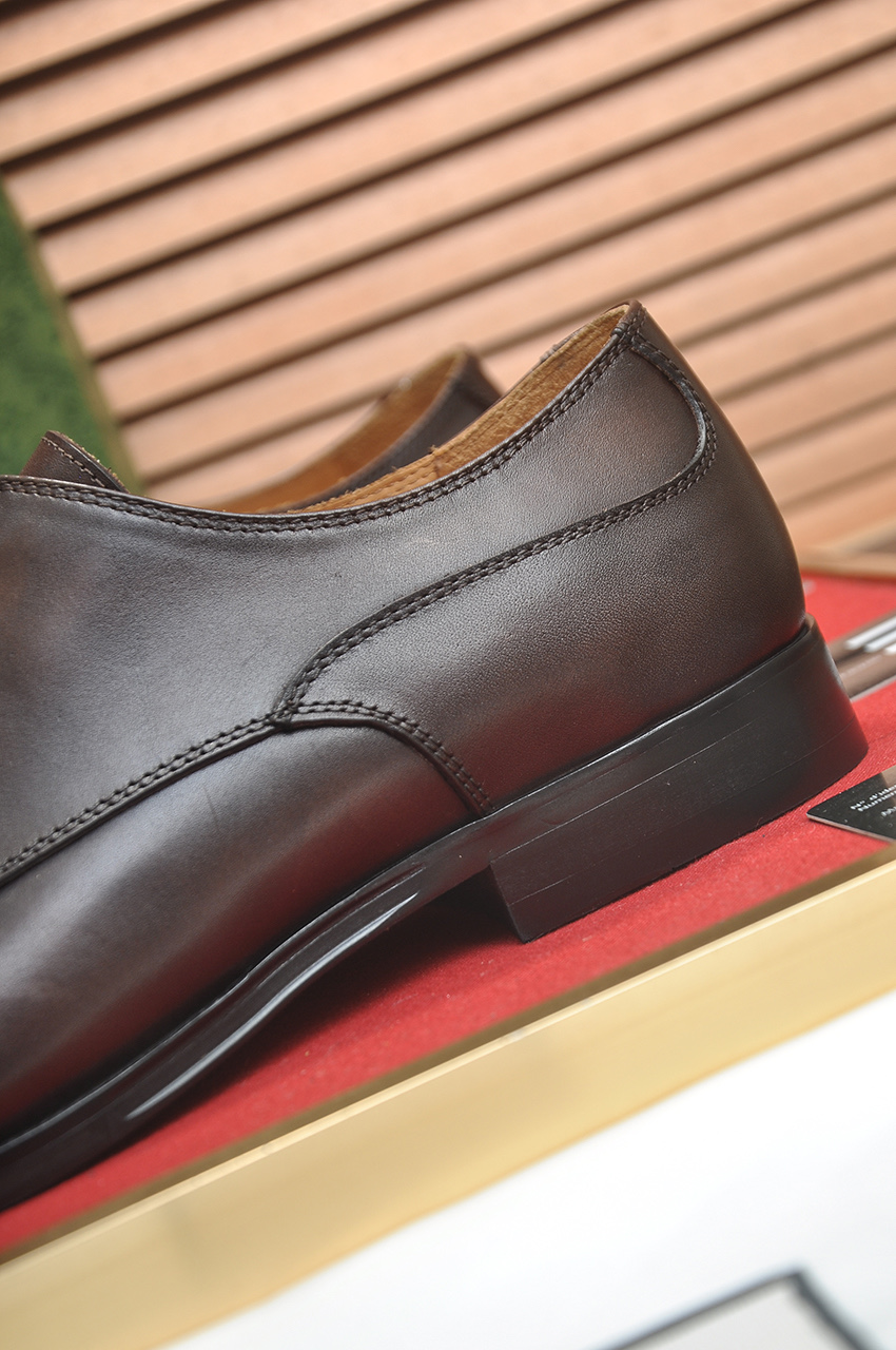 GUCCI 구찌 남성 블랙 클래식 레더 옥스퍼드 슈즈 7