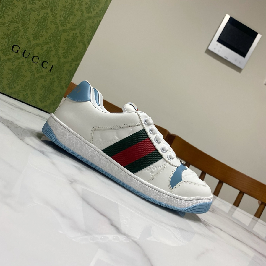 Gucci 구찌 남녀공용 화이트 웹 스트라이프 스니커즈 2