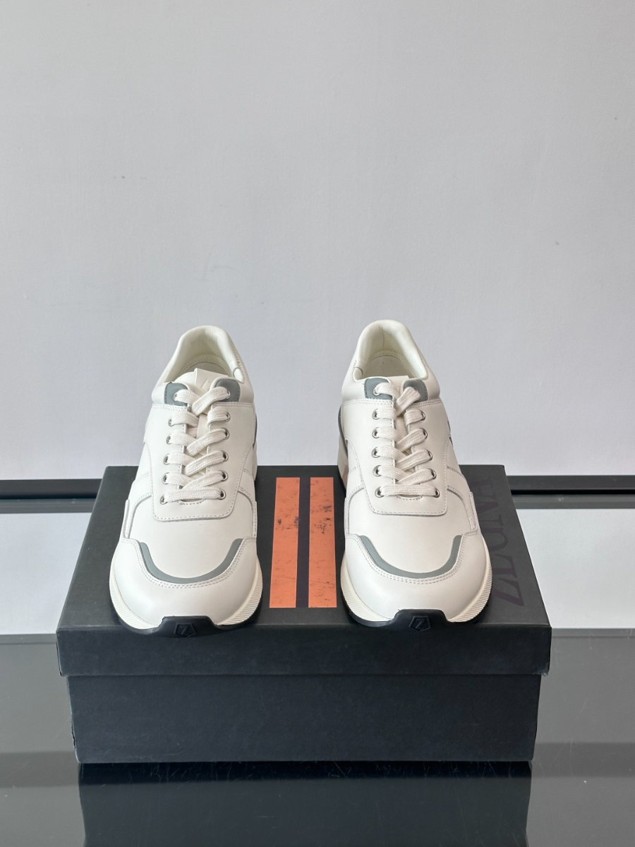 ZEGNA 남성 레더 캐주얼 스니커즈 3