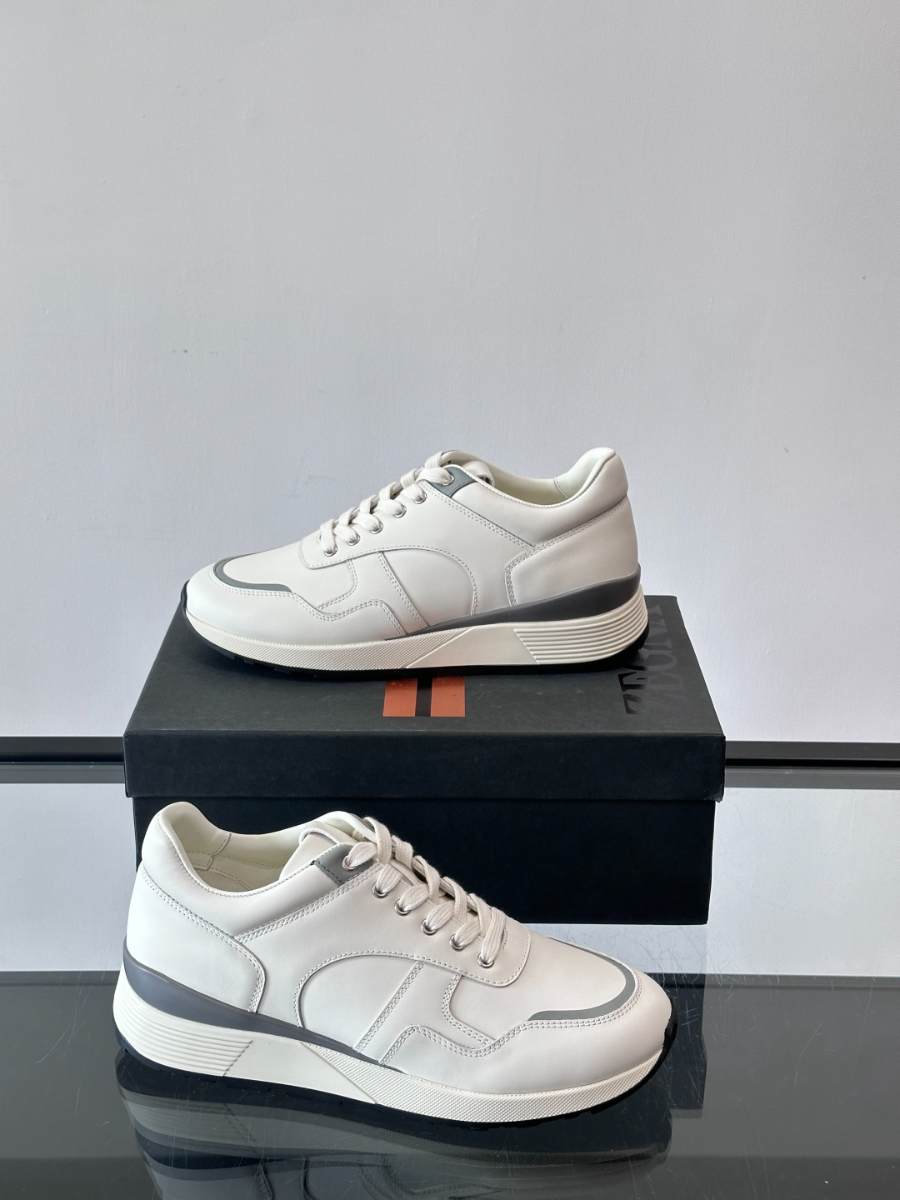 ZEGNA 남성 레더 캐주얼 스니커즈 4