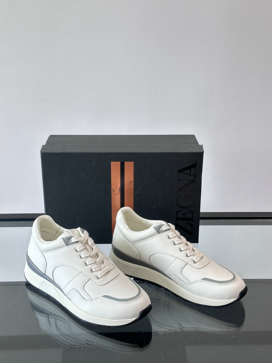 ZEGNA 남성 레더 캐주얼 스니커즈 5