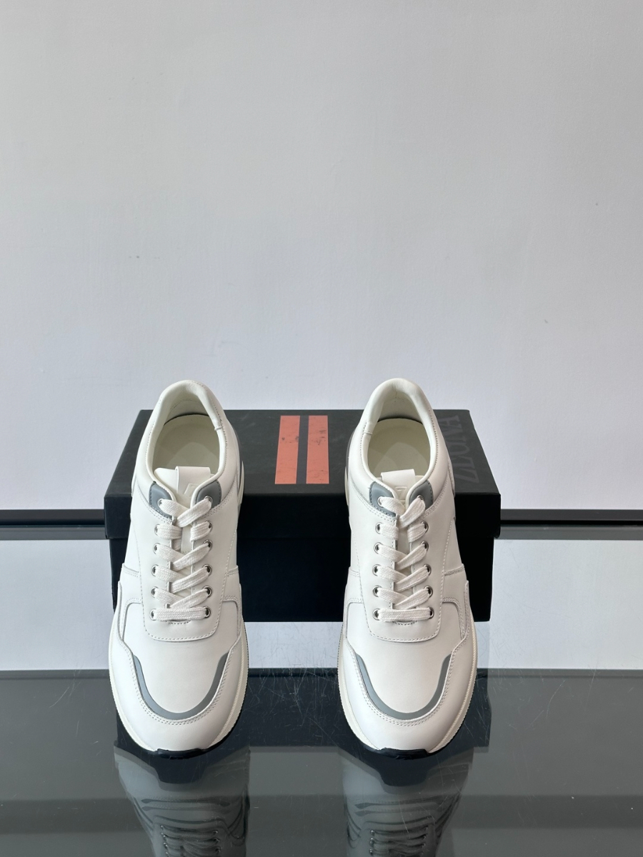 ZEGNA 남성 레더 캐주얼 스니커즈 6