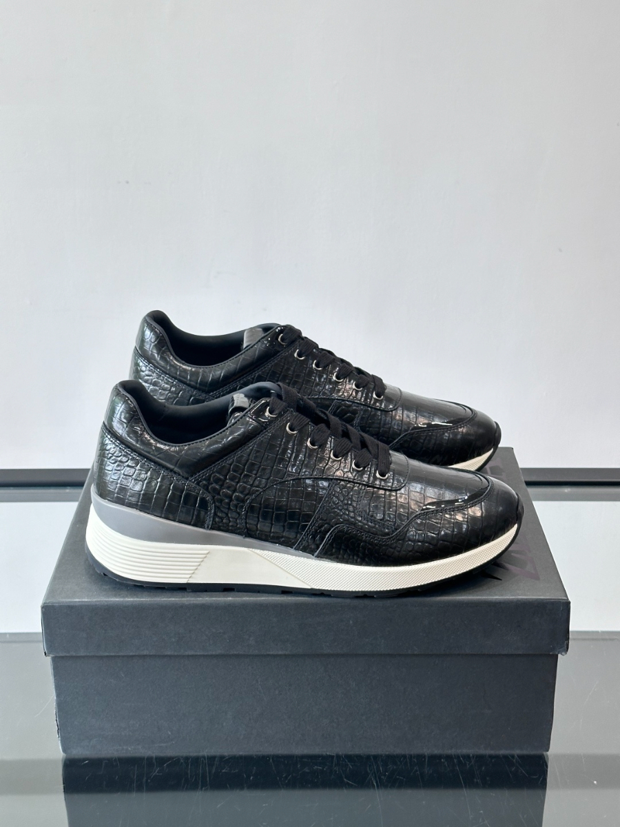 ZEGNA 남성 크로커다일 패턴 레더 스니커즈 2