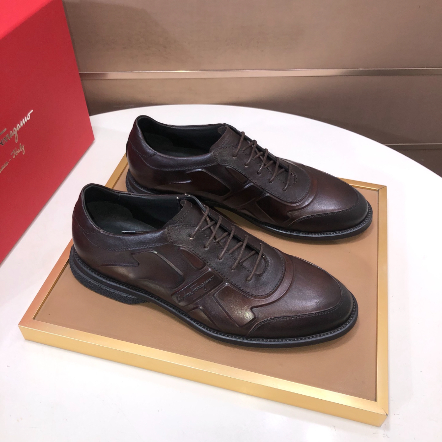 Salvatore Ferragamo 남성 소가죽 캐주얼 레더 스니커즈 3