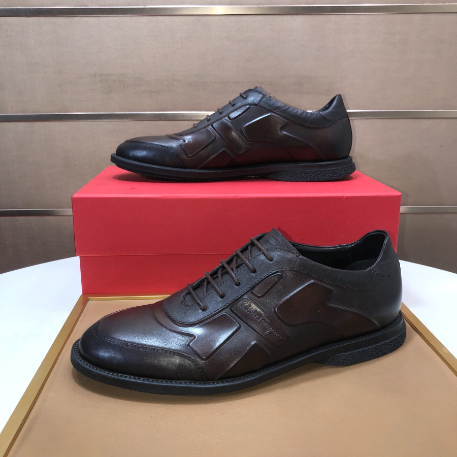 Salvatore Ferragamo 남성 소가죽 캐주얼 레더 스니커즈 9