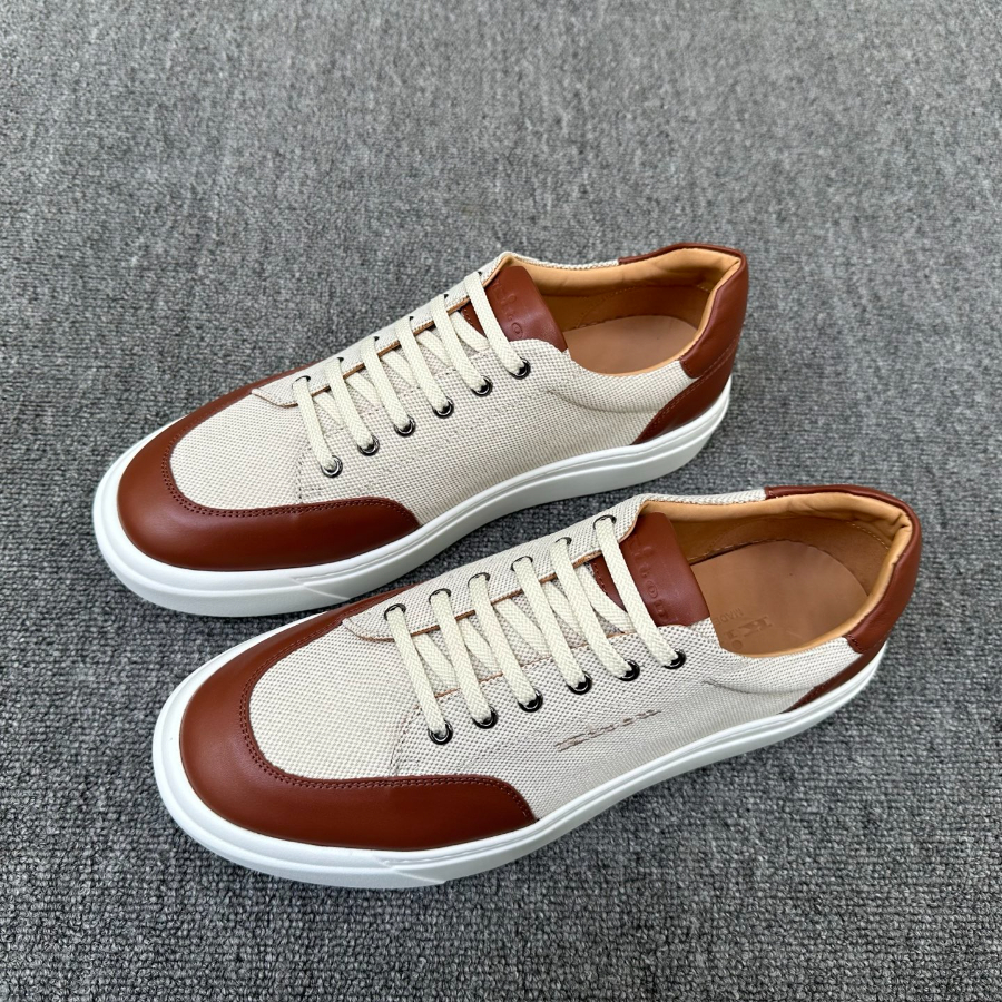 Kiton Inspired Two-Tone Leather Low Top Sneaker 키톤 투톤 레더 로우탑 스니커즈 베이지 5