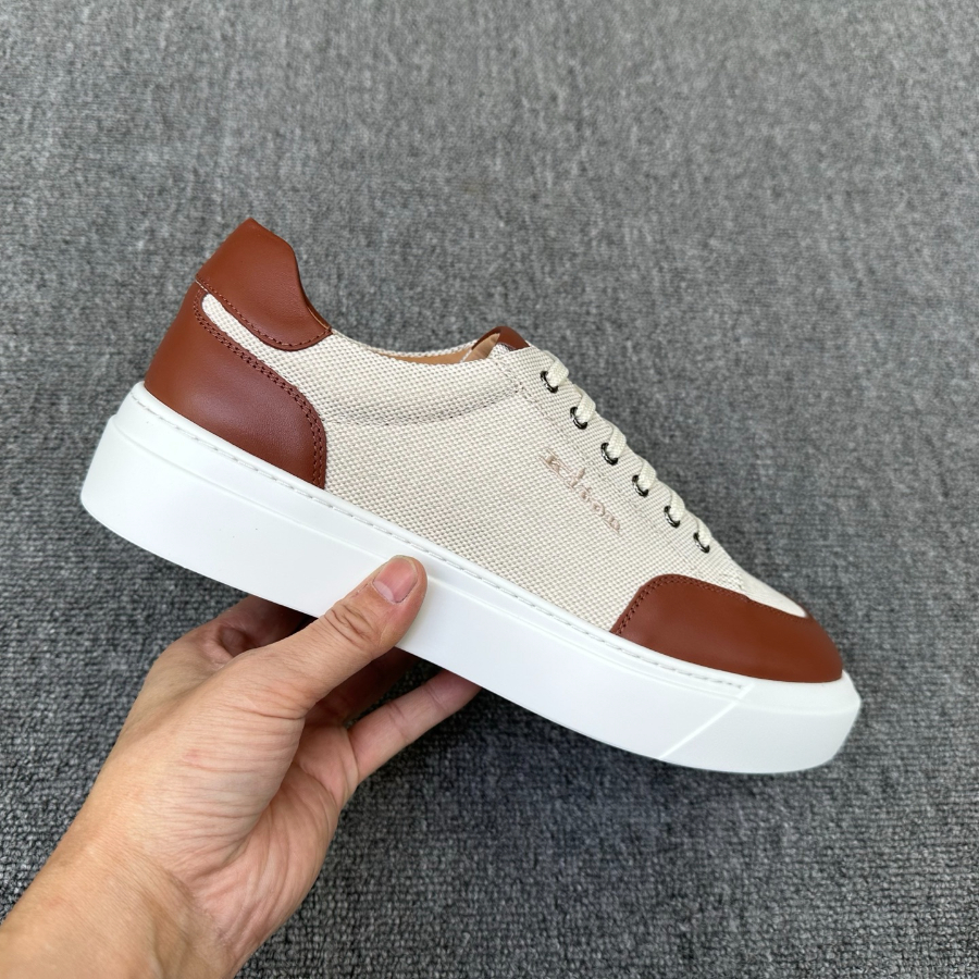 Kiton Inspired Two-Tone Leather Low Top Sneaker 키톤 투톤 레더 로우탑 스니커즈 베이지 7