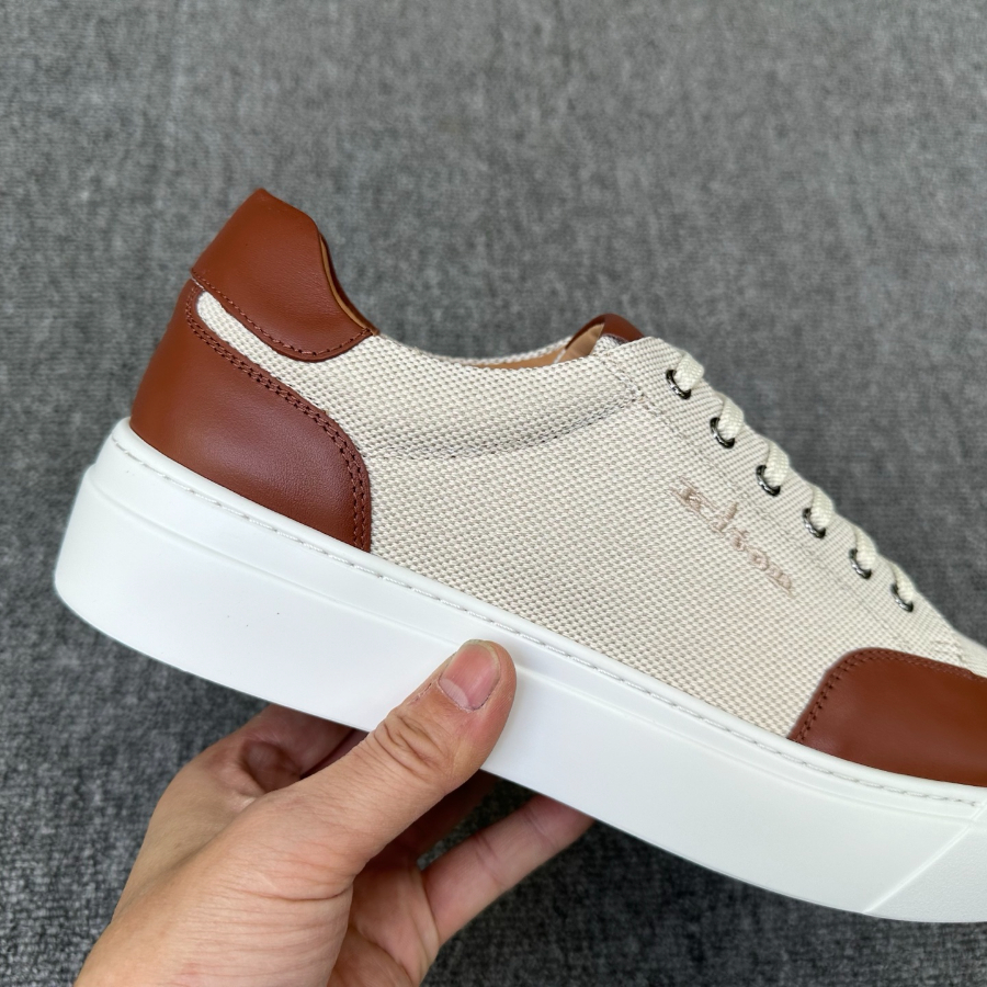 Kiton Inspired Two-Tone Leather Low Top Sneaker 키톤 투톤 레더 로우탑 스니커즈 베이지 8