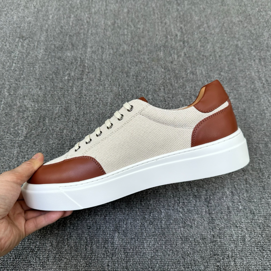 Kiton Inspired Two-Tone Leather Low Top Sneaker 키톤 투톤 레더 로우탑 스니커즈 베이지 10