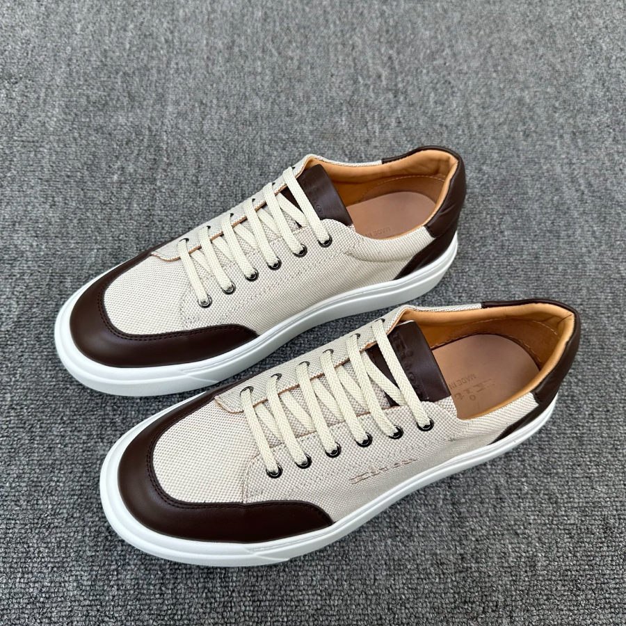 Kiton Inspired Two-Tone Leather Low Top Sneaker 키톤 투톤 레더 로우탑 스니커즈 브라운 2