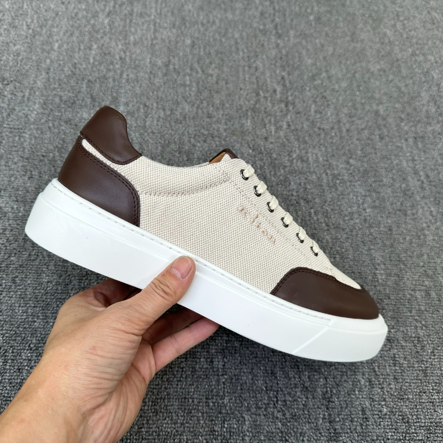 Kiton Inspired Two-Tone Leather Low Top Sneaker 키톤 투톤 레더 로우탑 스니커즈 브라운 4