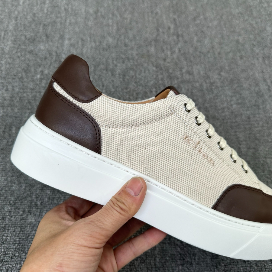 Kiton Inspired Two-Tone Leather Low Top Sneaker 키톤 투톤 레더 로우탑 스니커즈 브라운 5