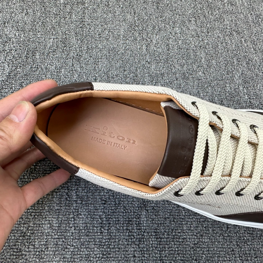 Kiton Inspired Two-Tone Leather Low Top Sneaker 키톤 투톤 레더 로우탑 스니커즈 브라운 6