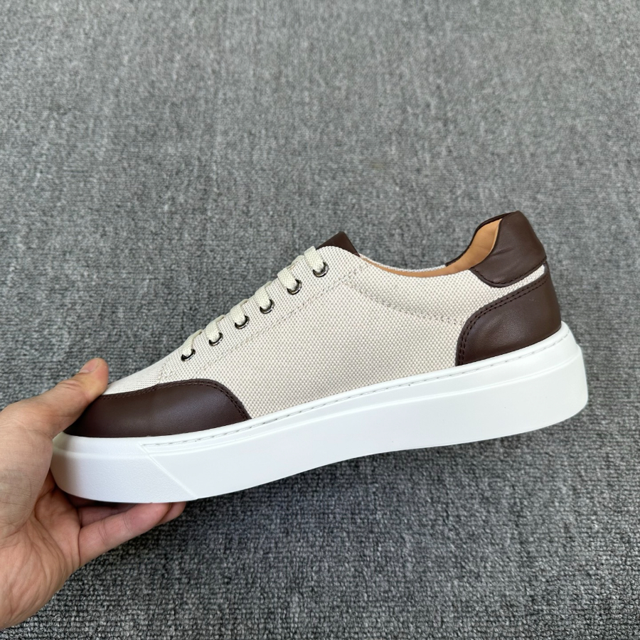 Kiton Inspired Two-Tone Leather Low Top Sneaker 키톤 투톤 레더 로우탑 스니커즈 브라운 7