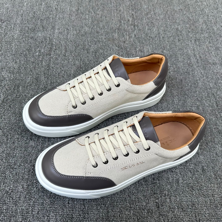 Kiton Inspired Two-Tone Leather Low Top Sneaker 키톤 투톤 레더 로우탑 스니커즈 그레이 2
