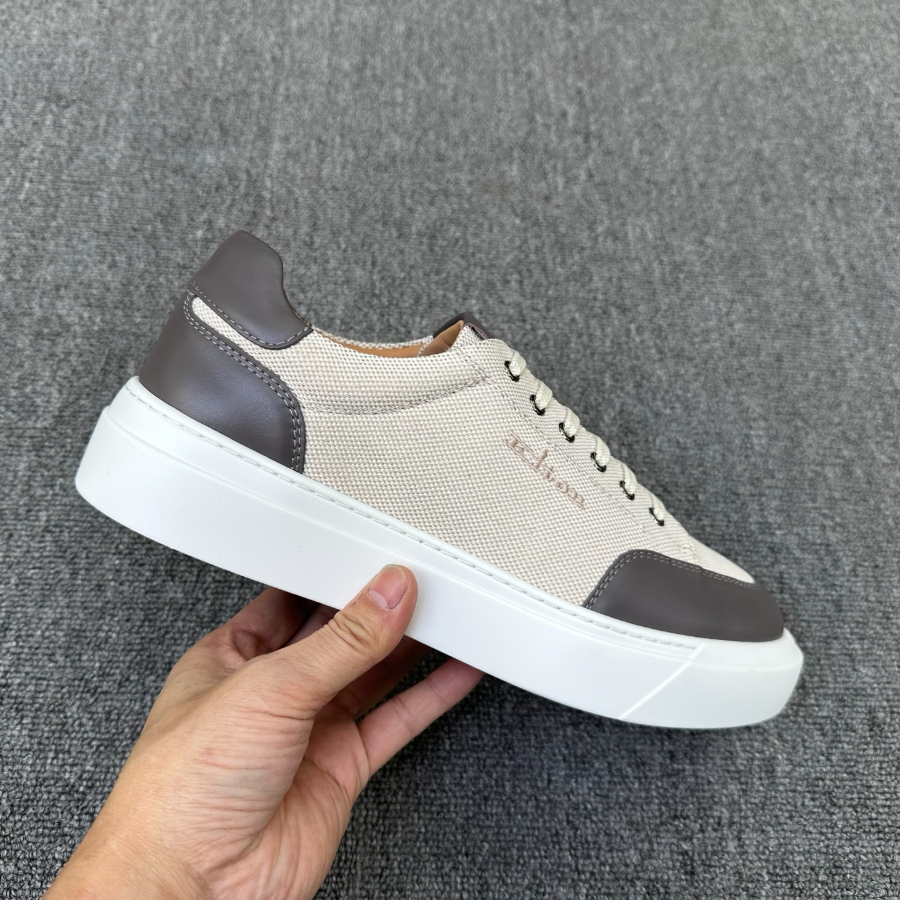 Kiton Inspired Two-Tone Leather Low Top Sneaker 키톤 투톤 레더 로우탑 스니커즈 그레이 4