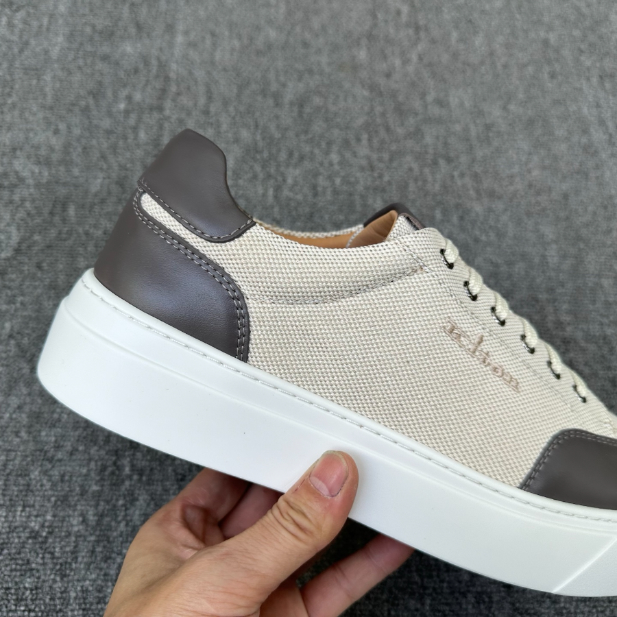 Kiton Inspired Two-Tone Leather Low Top Sneaker 키톤 투톤 레더 로우탑 스니커즈 그레이 5