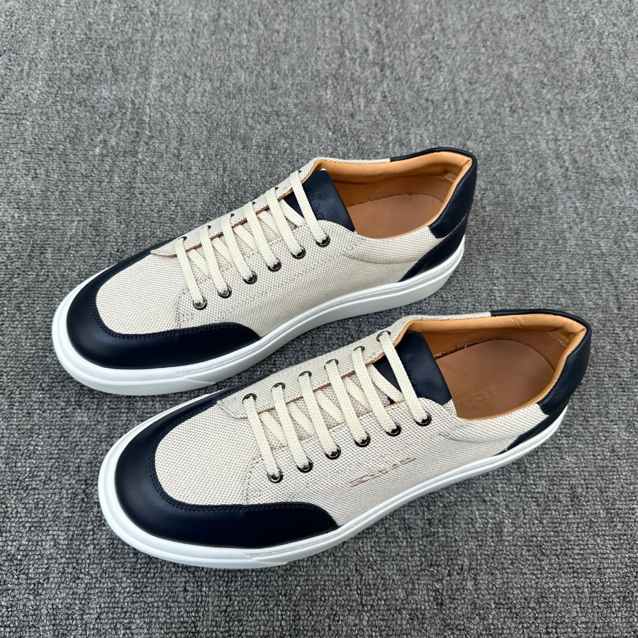 Kiton Inspired Two-Tone Leather Low Top Sneaker 키톤 투톤 레더 로우탑 스니커즈 네이비 2