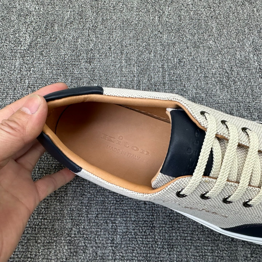 Kiton Inspired Two-Tone Leather Low Top Sneaker 키톤 투톤 레더 로우탑 스니커즈 네이비 6