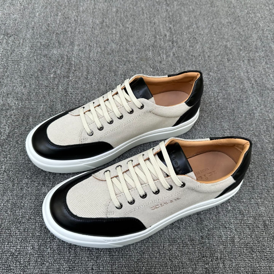 Kiton Inspired Two-Tone Leather Low Top Sneaker 키톤 투톤 레더 로우탑 스니커즈 블랙 2