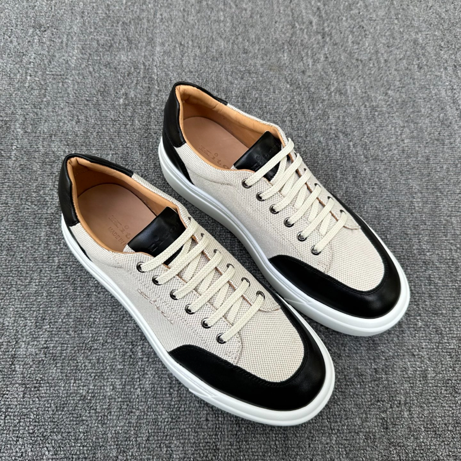 Kiton Inspired Two-Tone Leather Low Top Sneaker 키톤 투톤 레더 로우탑 스니커즈 블랙 3