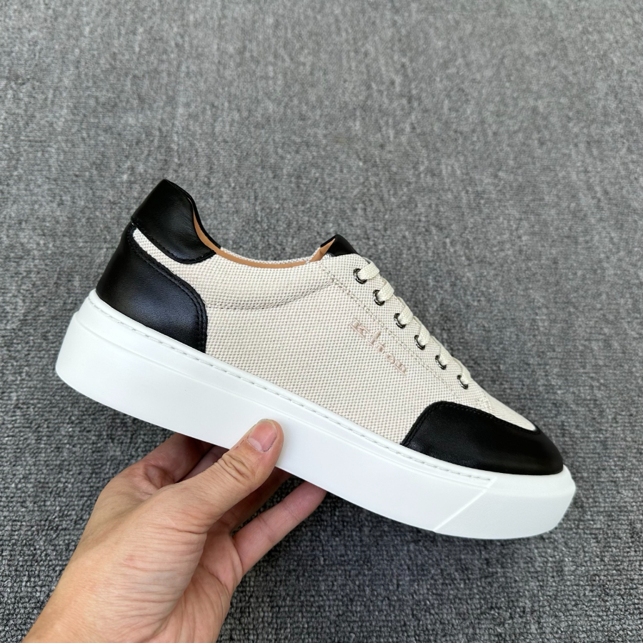 Kiton Inspired Two-Tone Leather Low Top Sneaker 키톤 투톤 레더 로우탑 스니커즈 블랙 4
