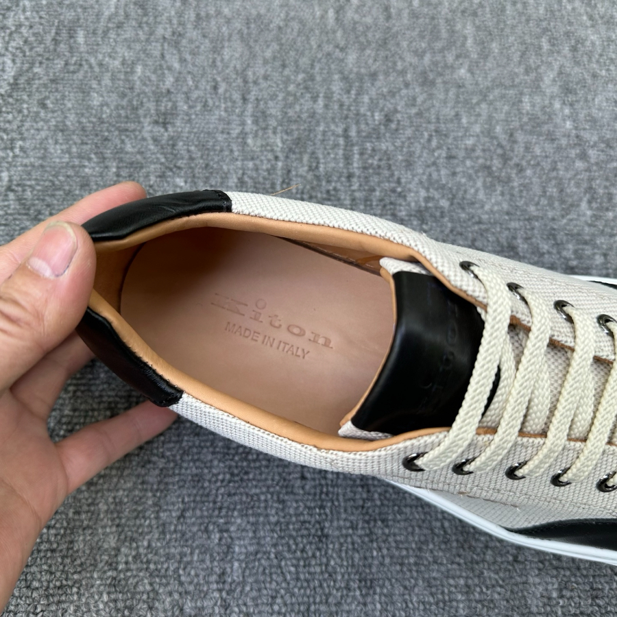 Kiton Inspired Two-Tone Leather Low Top Sneaker 키톤 투톤 레더 로우탑 스니커즈 블랙 6