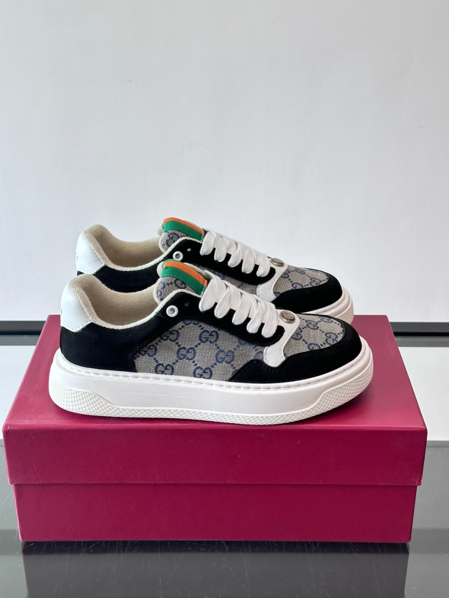 Gucci Platform GG Canvas Sneakers 구찌 플랫폼 GG 캔버스 스니커즈 블랙 그레 1