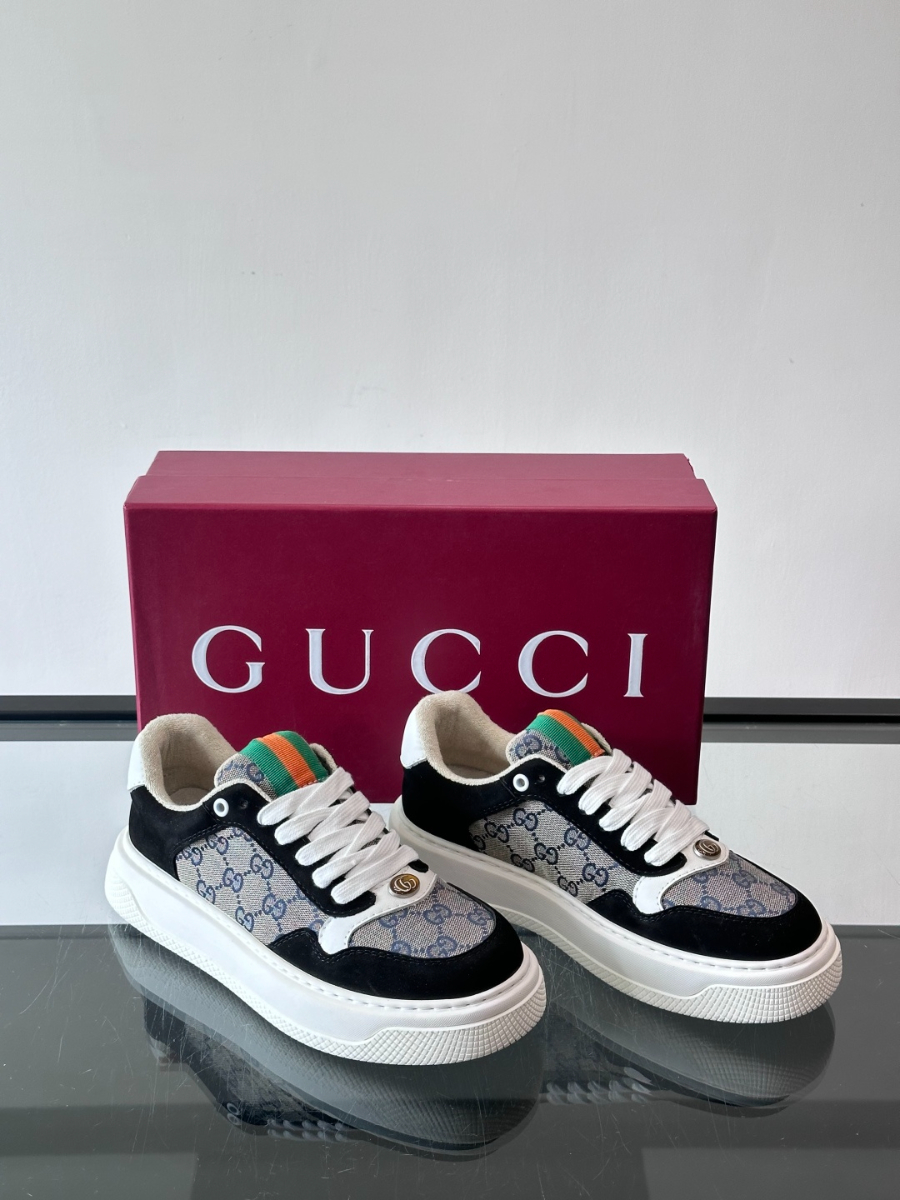 Gucci Platform GG Canvas Sneakers 구찌 플랫폼 GG 캔버스 스니커즈 블랙 그레 5