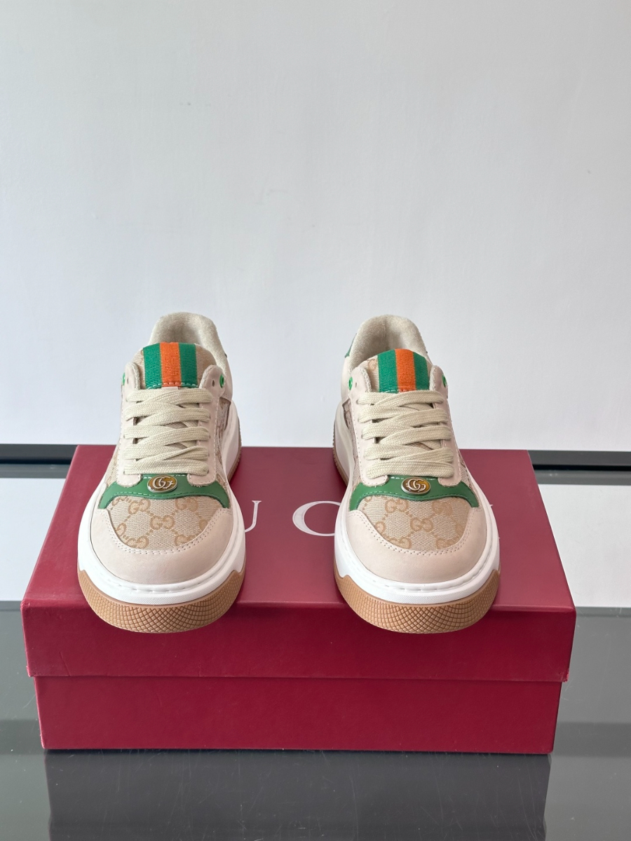 Gucci Platform GG Canvas Sneakers 구찌 플랫폼 GG 캔버스 스니커즈 베이지 그린 2