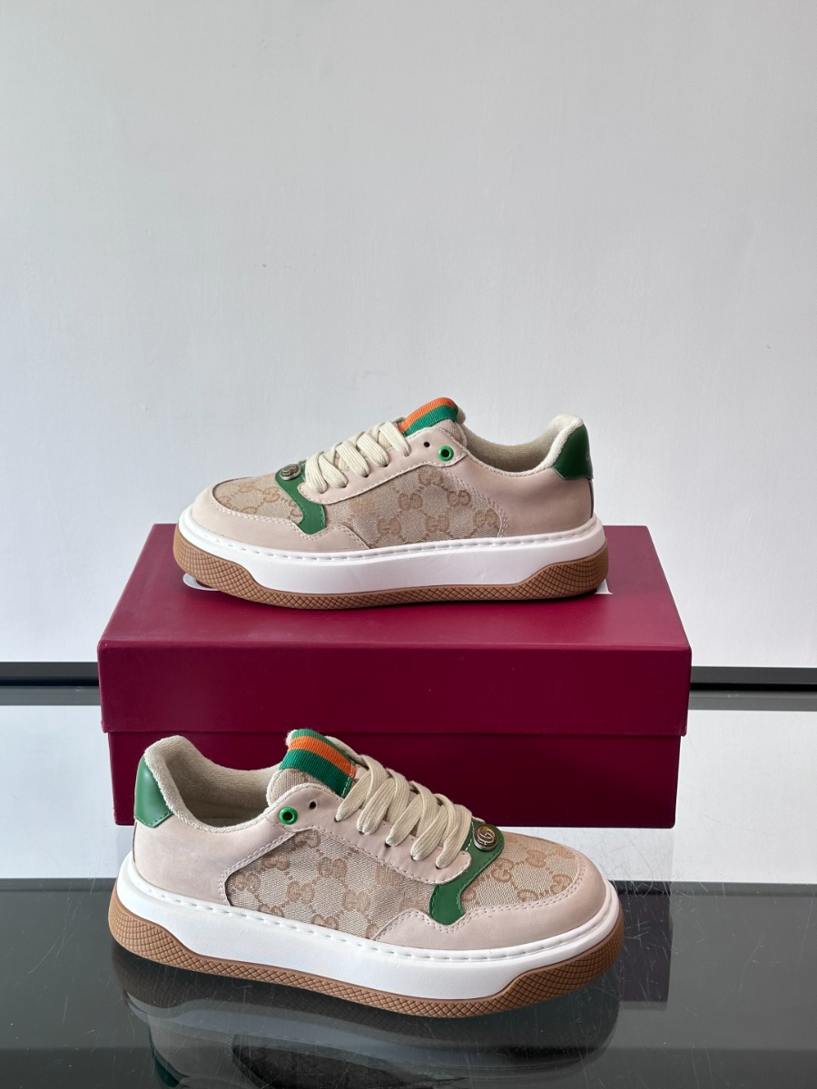 Gucci Platform GG Canvas Sneakers 구찌 플랫폼 GG 캔버스 스니커즈 베이지 그린 4