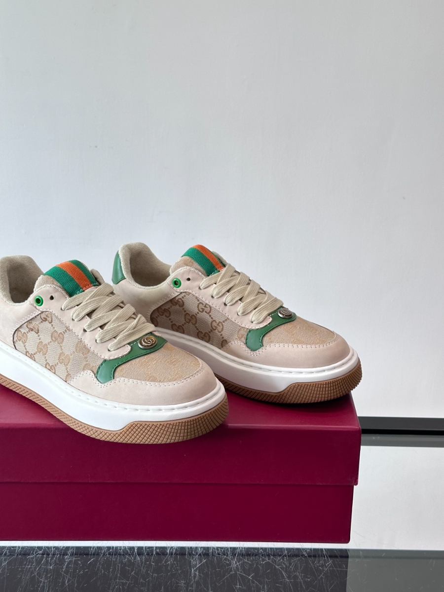Gucci Platform GG Canvas Sneakers 구찌 플랫폼 GG 캔버스 스니커즈 베이지 그린 7