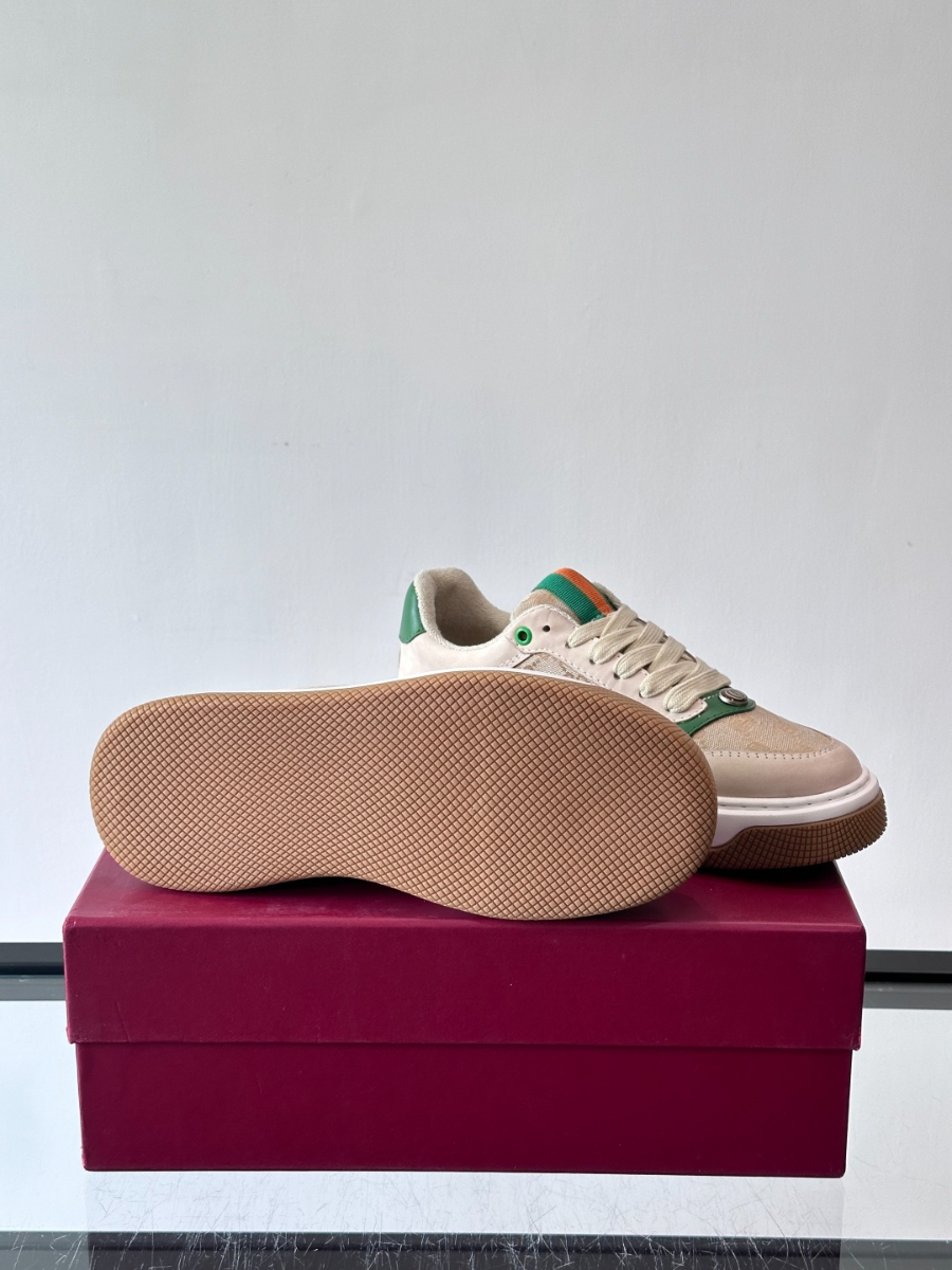 Gucci Platform GG Canvas Sneakers 구찌 플랫폼 GG 캔버스 스니커즈 베이지 그린 9