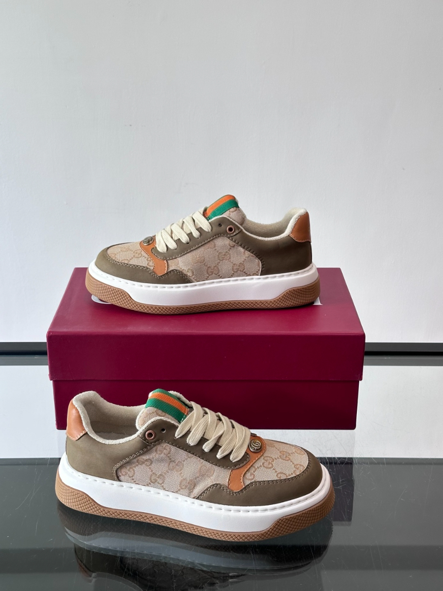 Gucci Platform GG Canvas Sneakers 구찌 플랫폼 GG 캔버스 스니커즈 베이지 카키 3