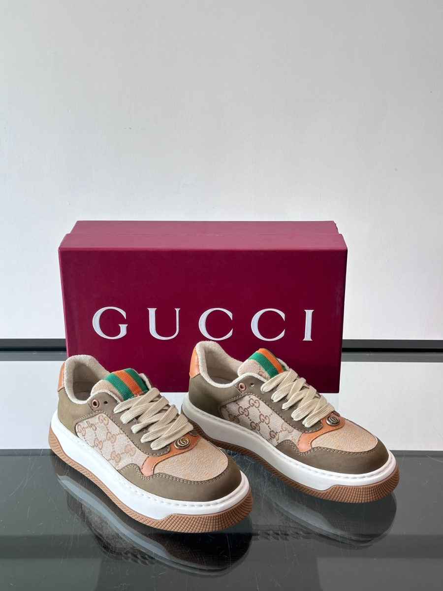 Gucci Platform GG Canvas Sneakers 구찌 플랫폼 GG 캔버스 스니커즈 베이지 카키 4