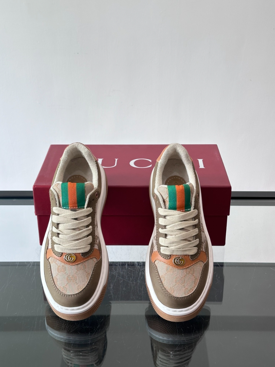 Gucci Platform GG Canvas Sneakers 구찌 플랫폼 GG 캔버스 스니커즈 베이지 카키 5
