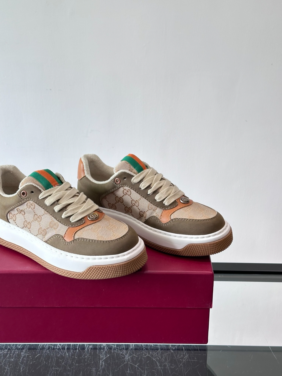 Gucci Platform GG Canvas Sneakers 구찌 플랫폼 GG 캔버스 스니커즈 베이지 카키 6