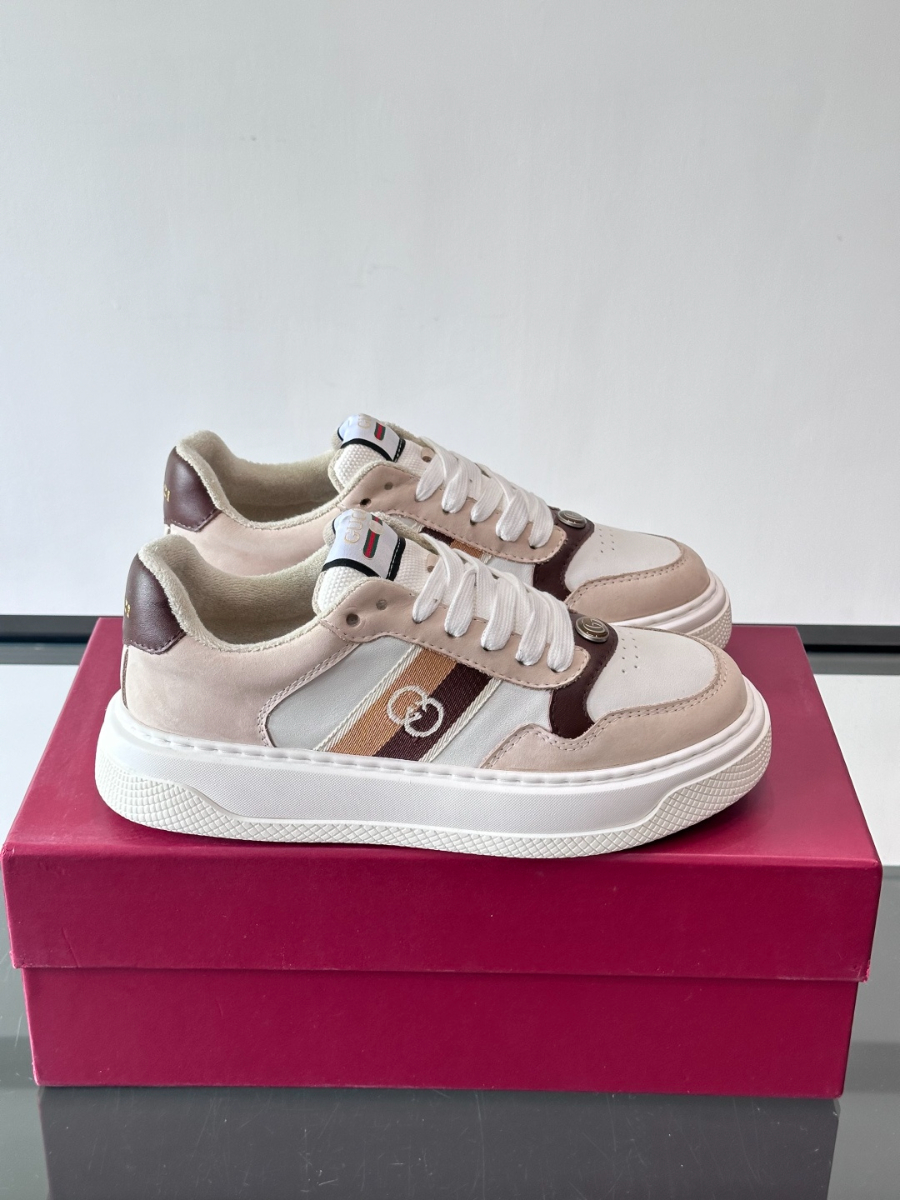 Gucci Platform GG Canvas Sneakers Green 구찌 플랫폼 GG 캔버스 스니커즈 베이지 1