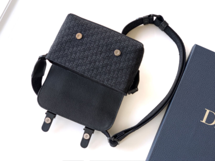 Dior Daily Mini Messenger Bag Oblique Black 디올 데일리 미니 메신저백 오블리크 블랙 20cm 8