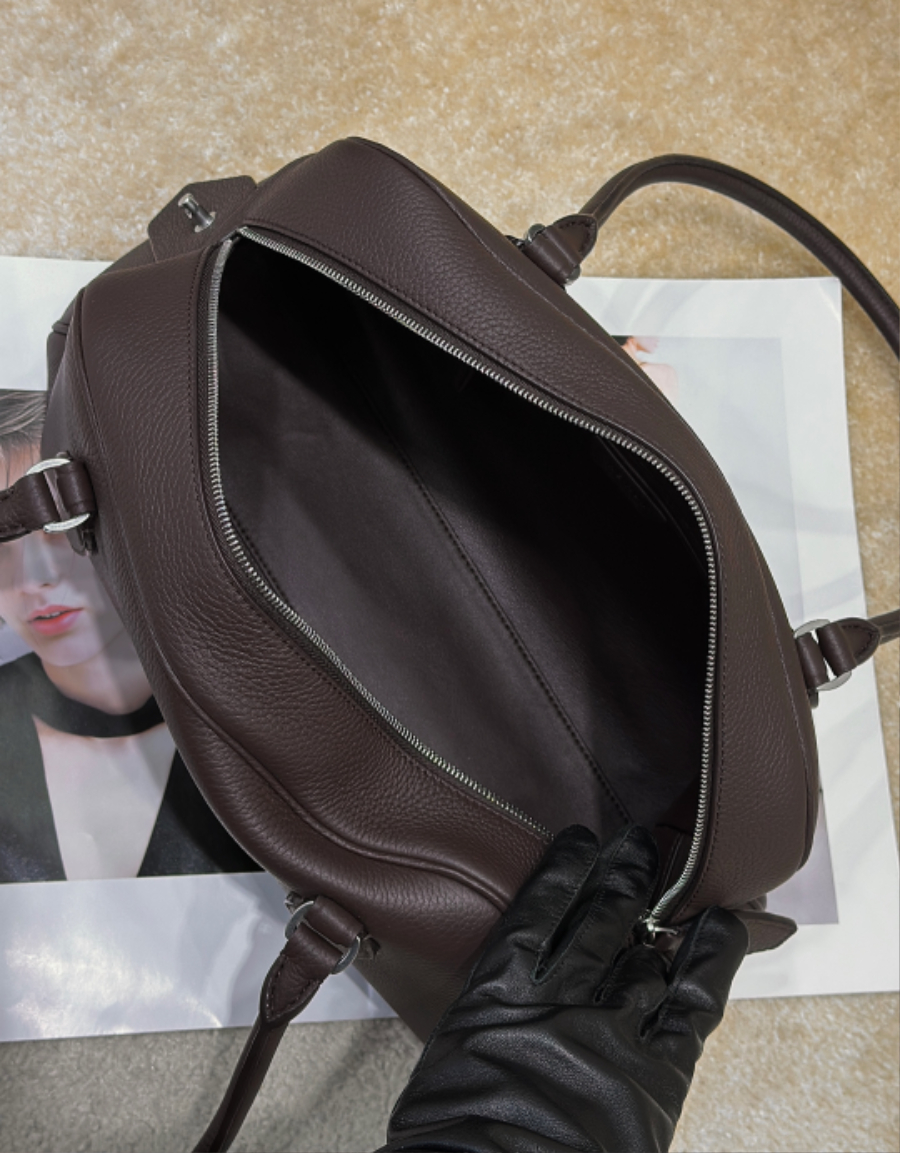 The Row EW India Bag 더 로우 EW 인디아 Bonaudo 토트백 다크브라운 32cm 9