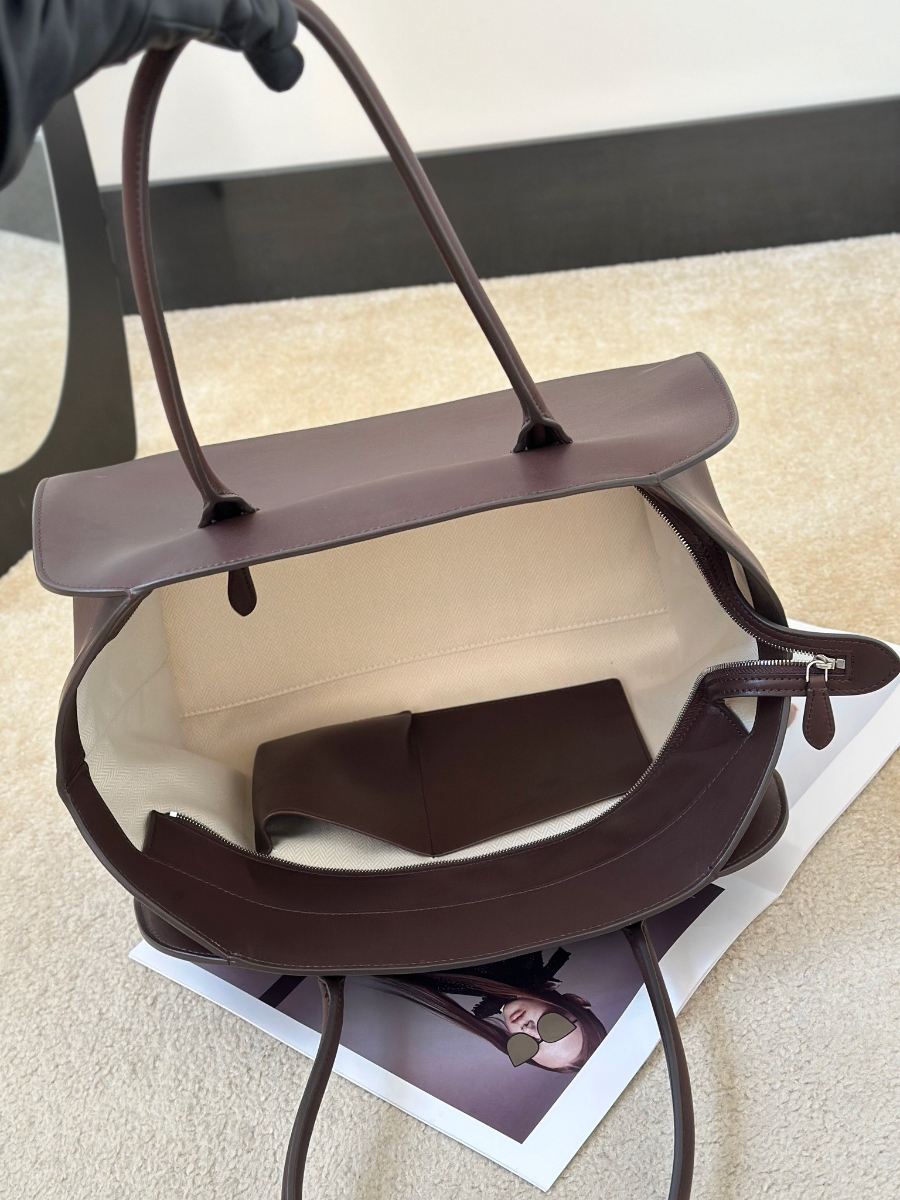 The Row Marlo 14 Mason Calf Leather Top Handle Bag 더 로우 말로 14 메이슨 카프 레더 토트백 36cm 9