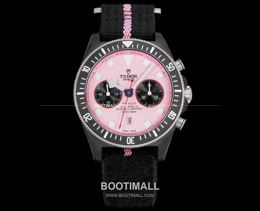 TUDOR Pelagos FXD Chronograph 튜더 펠라고스 FXD 크로노그래프 알링기 레드불 레이싱 핑크 다이얼 M25807KN-0001 2