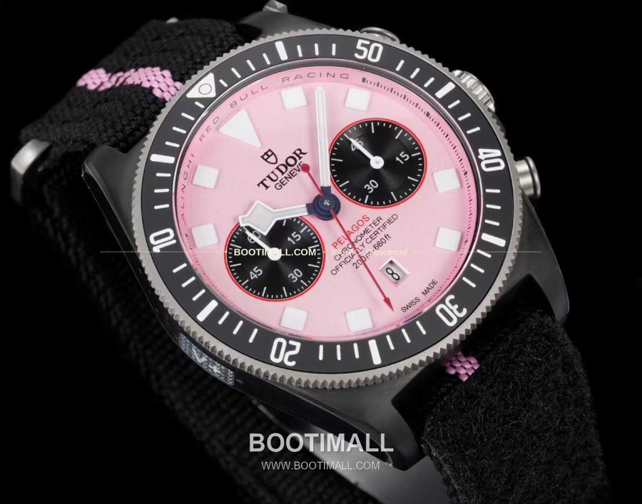TUDOR Pelagos FXD Chronograph 튜더 펠라고스 FXD 크로노그래프 알링기 레드불 레이싱 핑크 다이얼 M25807KN-0001 3