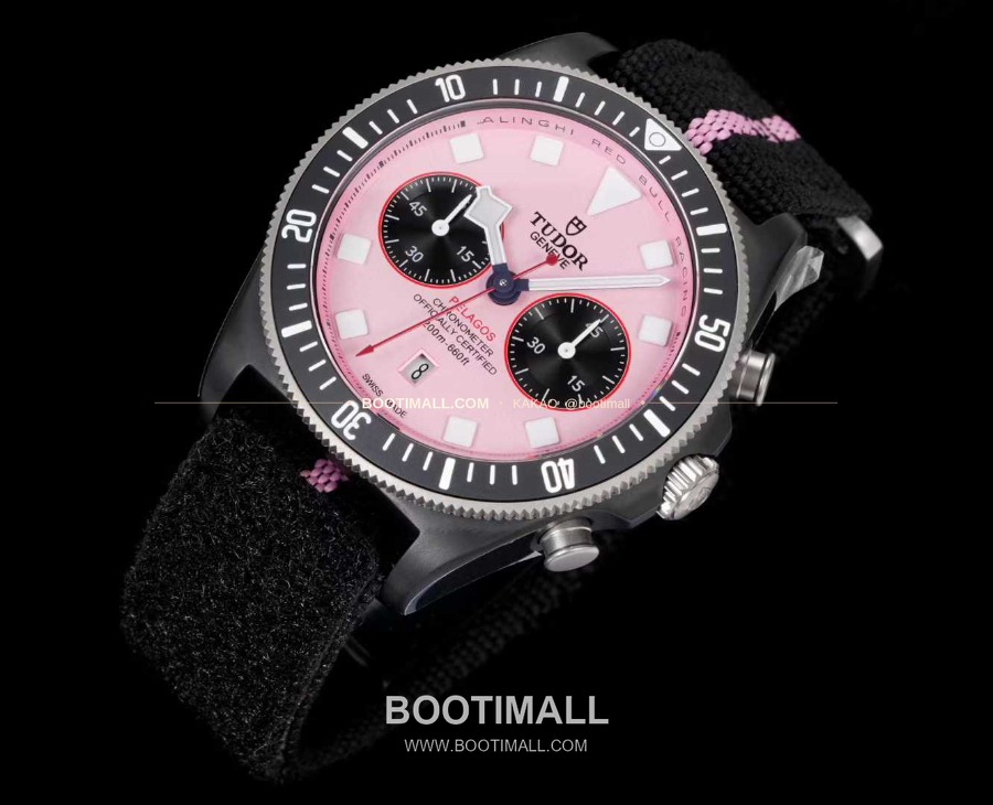 TUDOR Pelagos FXD Chronograph 튜더 펠라고스 FXD 크로노그래프 알링기 레드불 레이싱 핑크 다이얼 M25807KN-0001 4