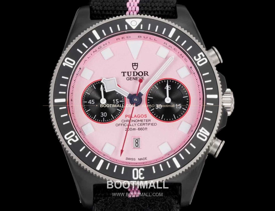 TUDOR Pelagos FXD Chronograph 튜더 펠라고스 FXD 크로노그래프 알링기 레드불 레이싱 핑크 다이얼 M25807KN-0001 6