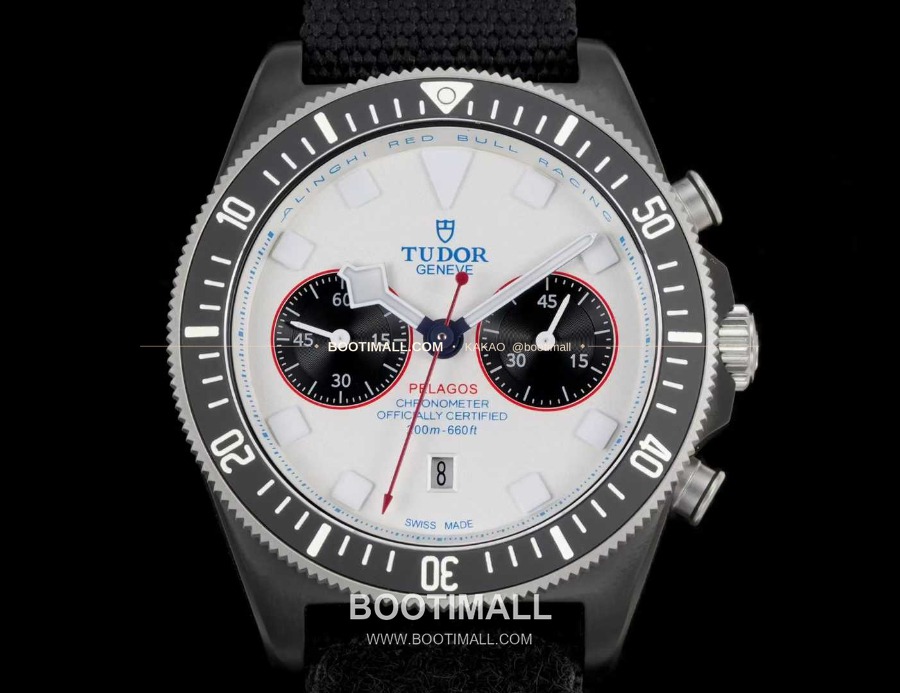 TUDOR Pelagos FXD Chronograph 튜더 펠라고스 FXD 크로노그래프 알링기 레드불 레이싱 화이트 다이얼 M25807KN-0001 5